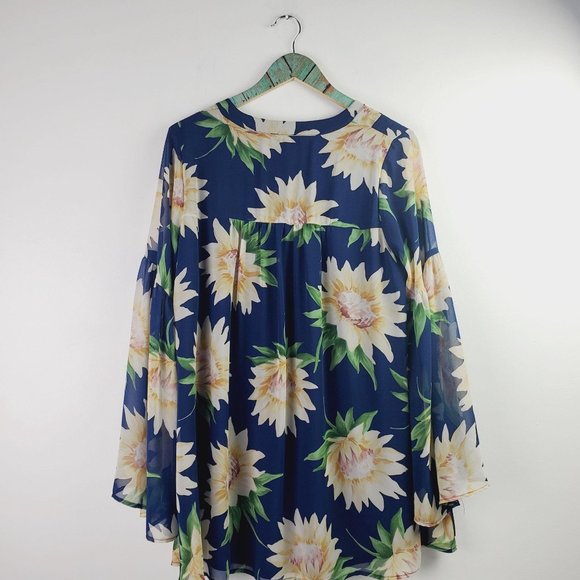Show Me Your MuMu Mia Tunic Floral Layered Top Sz - Picture 5 of 11